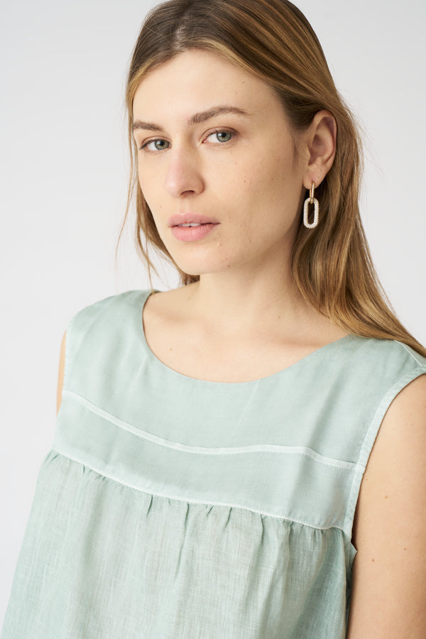 120% Lino Blouse Tank Top PISTACHE