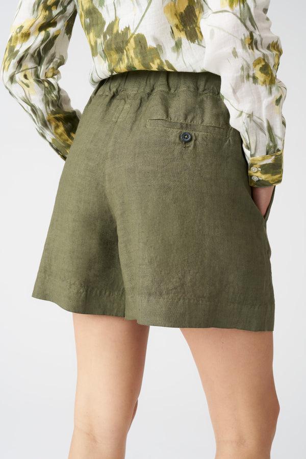 120% Lino Caffe High Waist Short CAFFE SOFT FADE