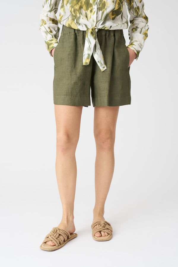 120% Lino Caffe High Waist Short CAFFE SOFT FADE