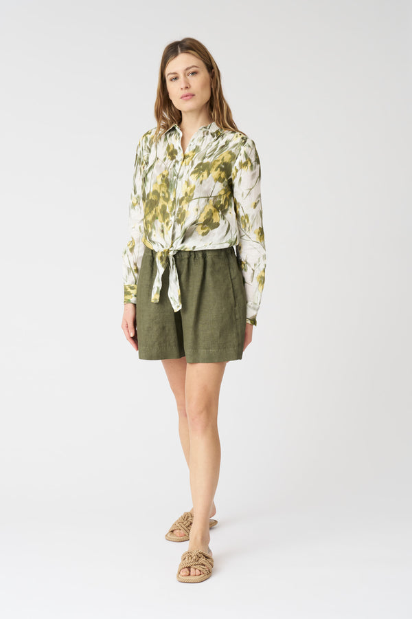 120% lino Caffe High Waist Short CAFFE SOFT FADE