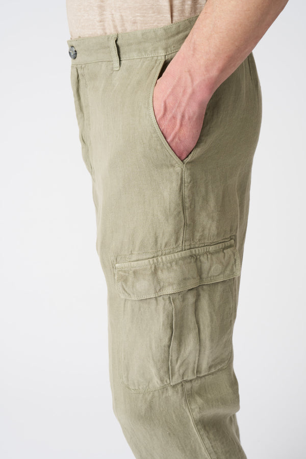 120% Lino Cargo Pant CACTUS