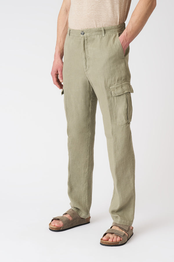 120% Lino Cargo Pant CACTUS