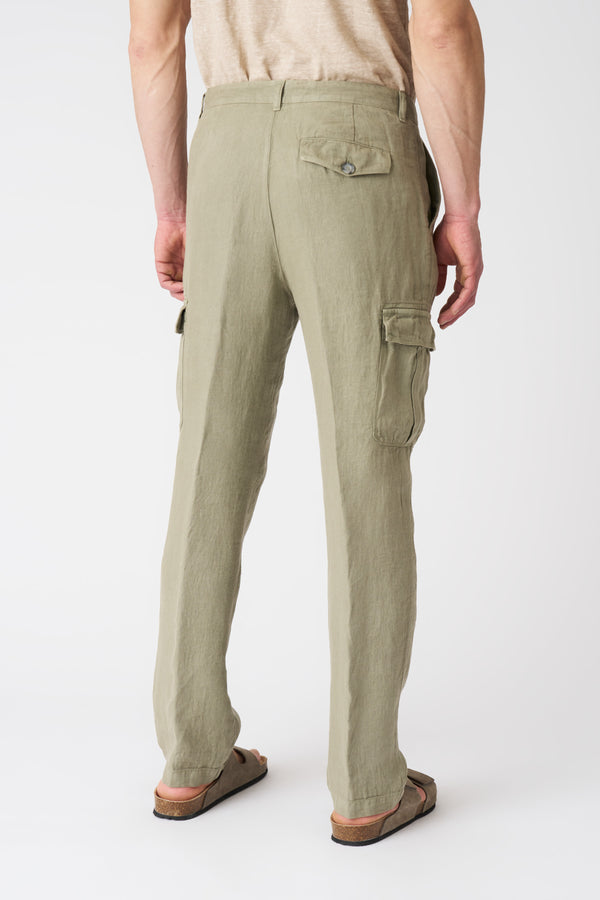 120% Lino Cargo Pant CACTUS