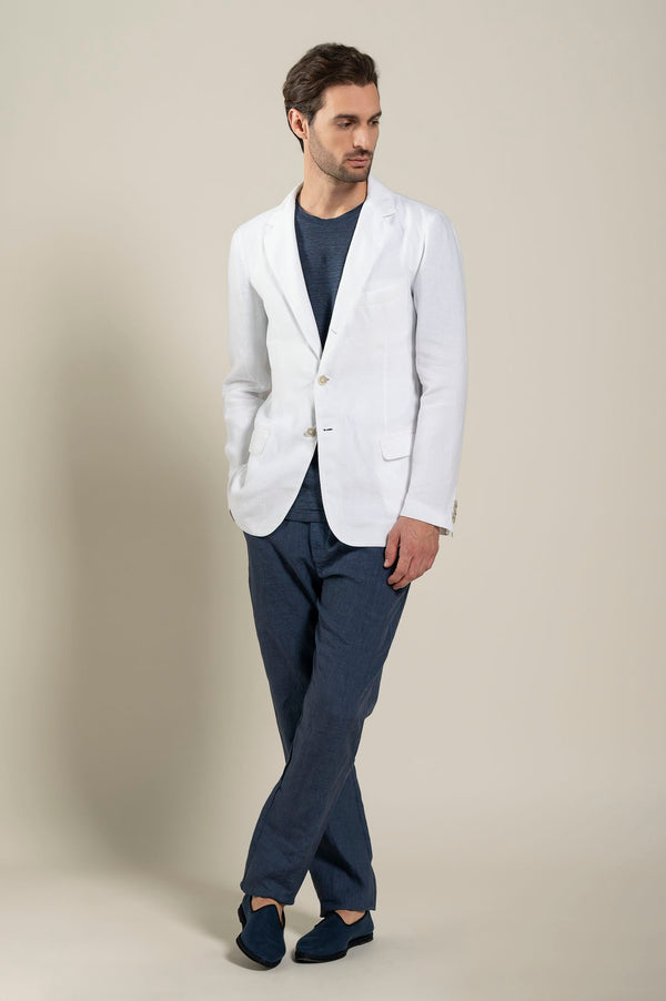 120% Lino Man Blazer NAVY