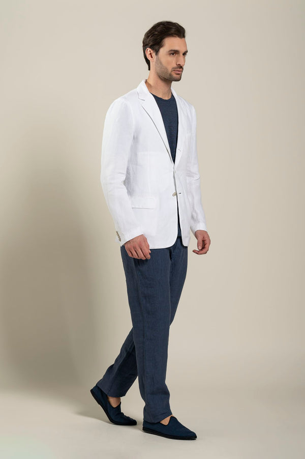120% Lino Man Blazer NAVY