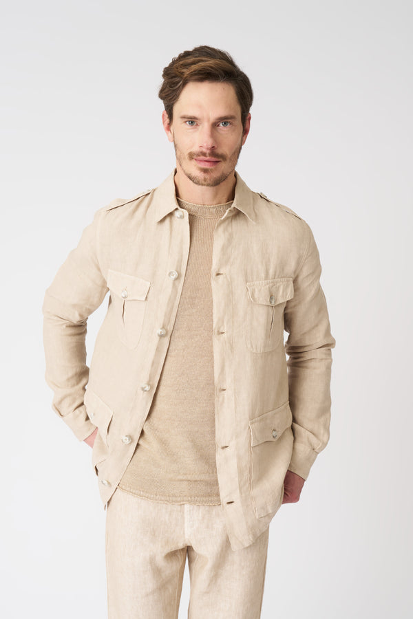 120% lino Safari Jacket SAND