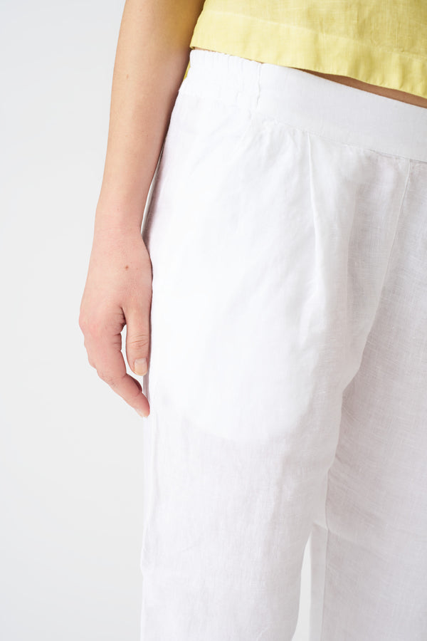 120% Lino The Alessa Pant WHITE