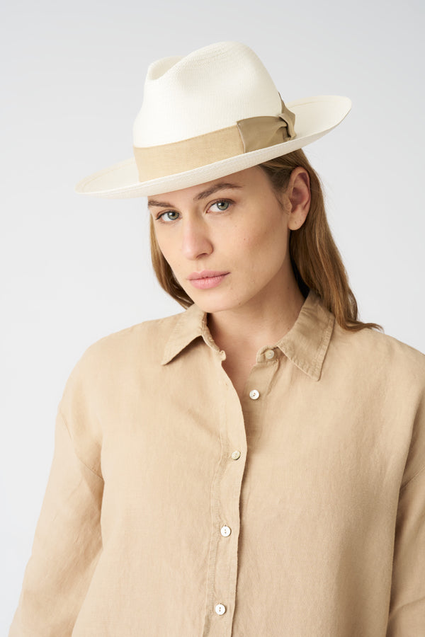 120% Lino The Boyfriend Shirt ALMOND