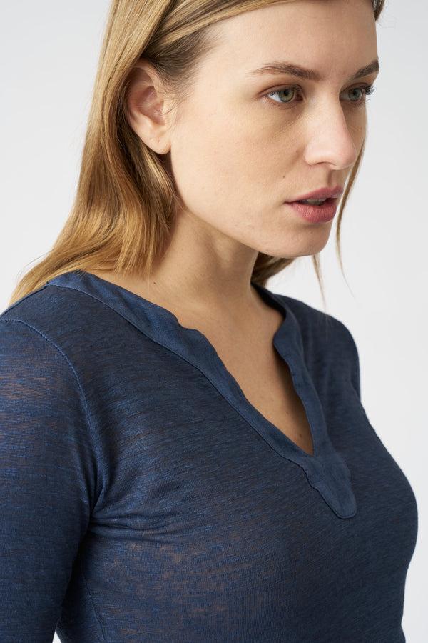 120% Lino The Kara T-shirt PISTACHE SOFT FADE