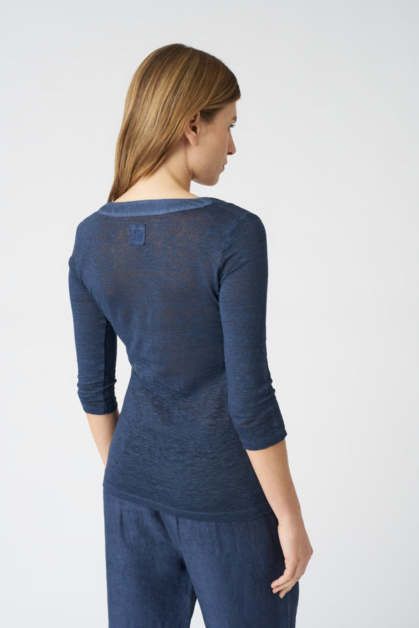 120% Lino The Kara T-shirt PISTACHE SOFT FADE