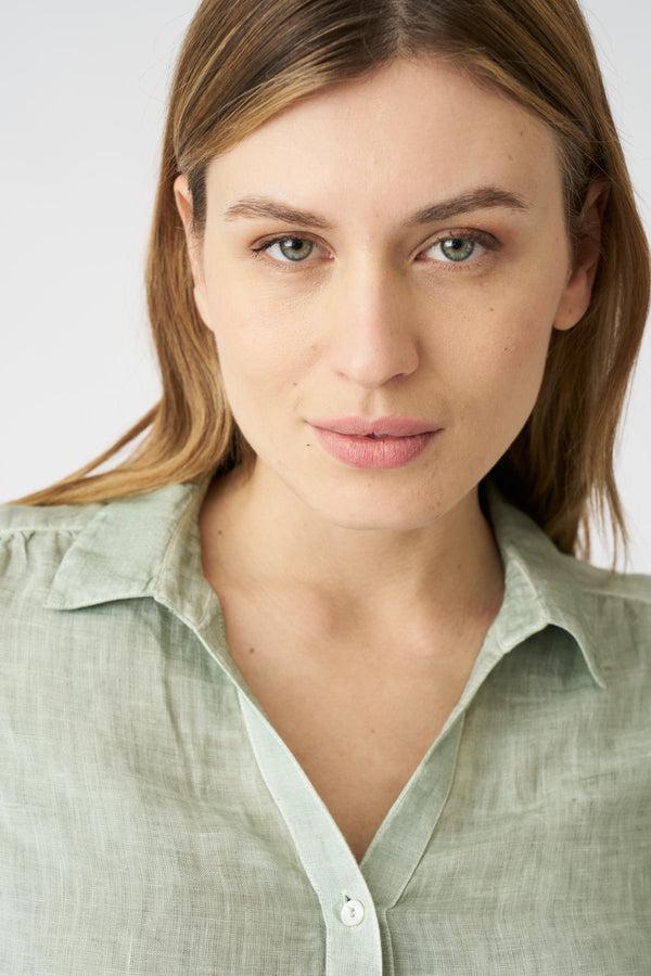 120% Lino The Lily Shirt PISTACHE SOFT FADE