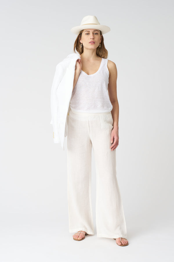 120% lino The Roma Pant MILK