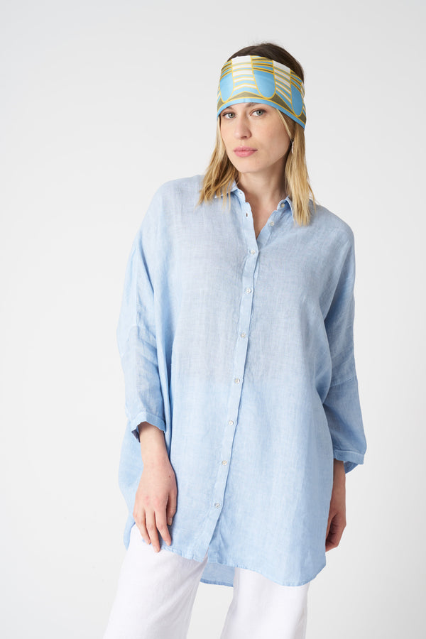 120% lino The Simona Shirt SEA SOFT FADE