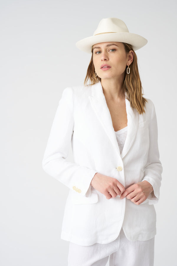120% lino The Valentina White Jacket WHITE