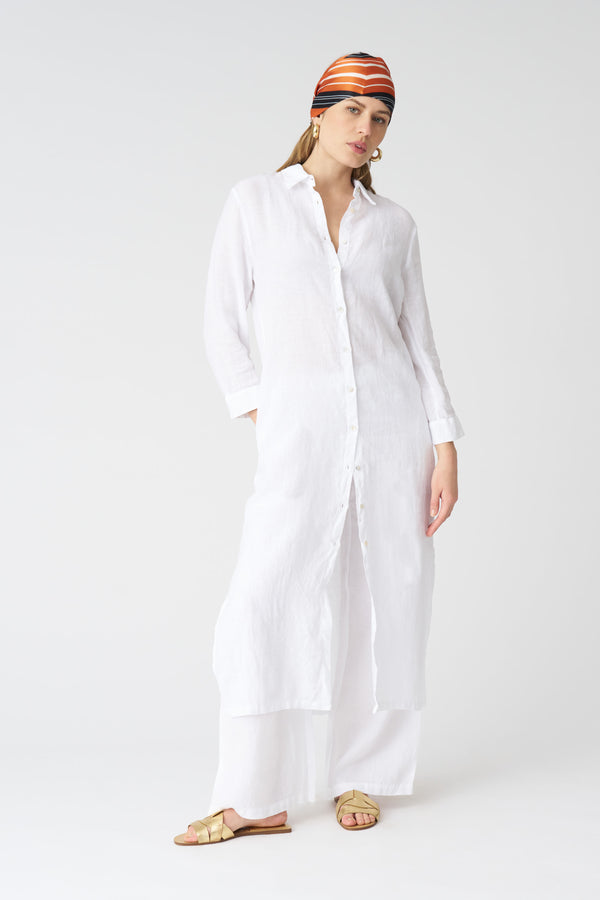 120% lino The White Ava Dress WHITE