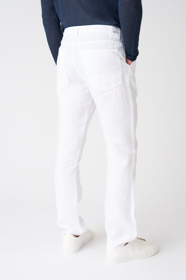 120% Lino White Bootcut Pant WHITE