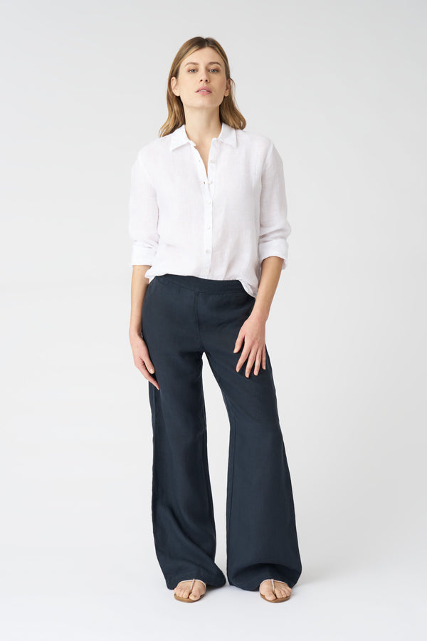 120% Lino White Regular Fit Shirt WHITE