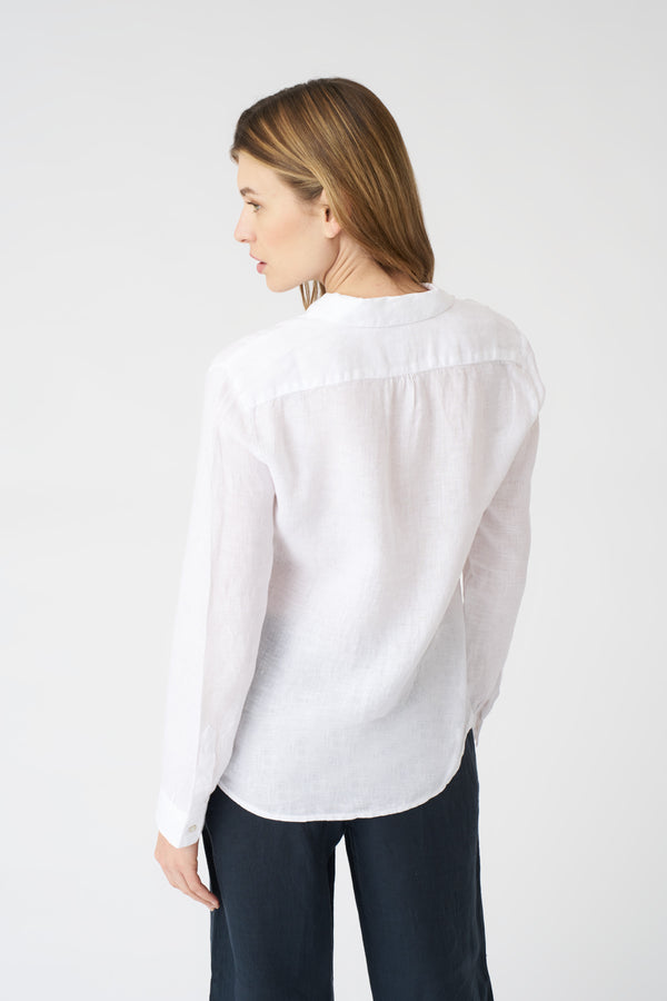 120% Lino White Regular Fit Shirt WHITE