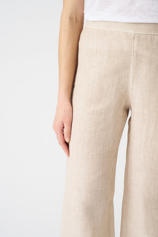 120% Lino Wide Leg Relaxed Pant PISTACHE SOFT FADE