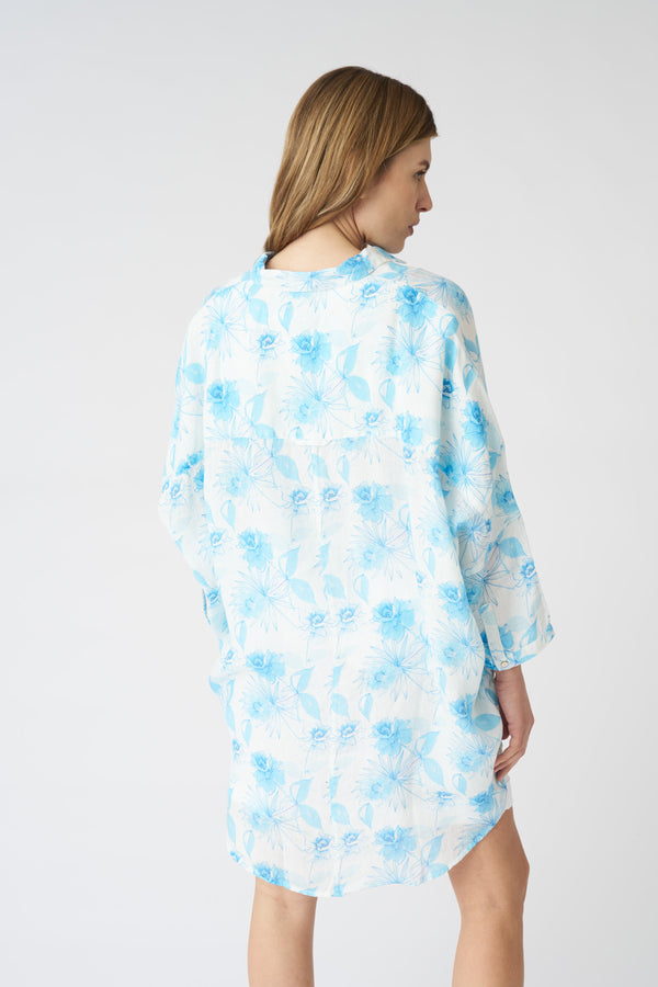 120% Lino The Botanical Watercolor Simona Shirt PRINT