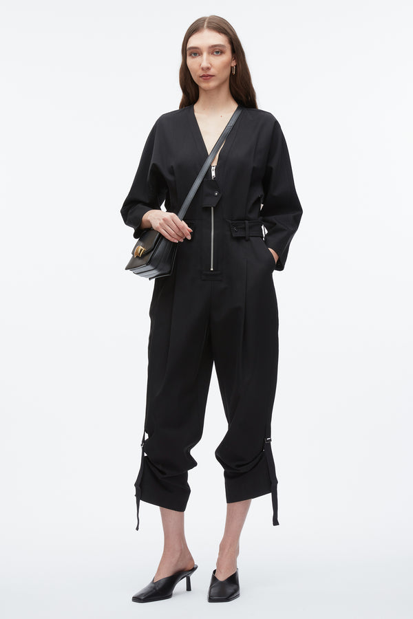 3.1 phillip lim Belted Utility Jumpsuit BLACK