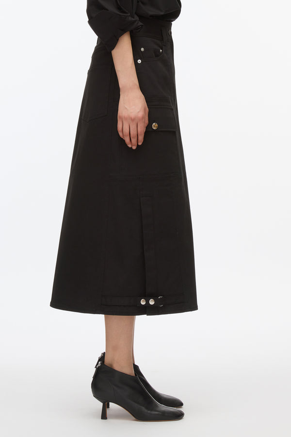 3.1 Phillip Lim Black Utility Cargo Skirt BLACK