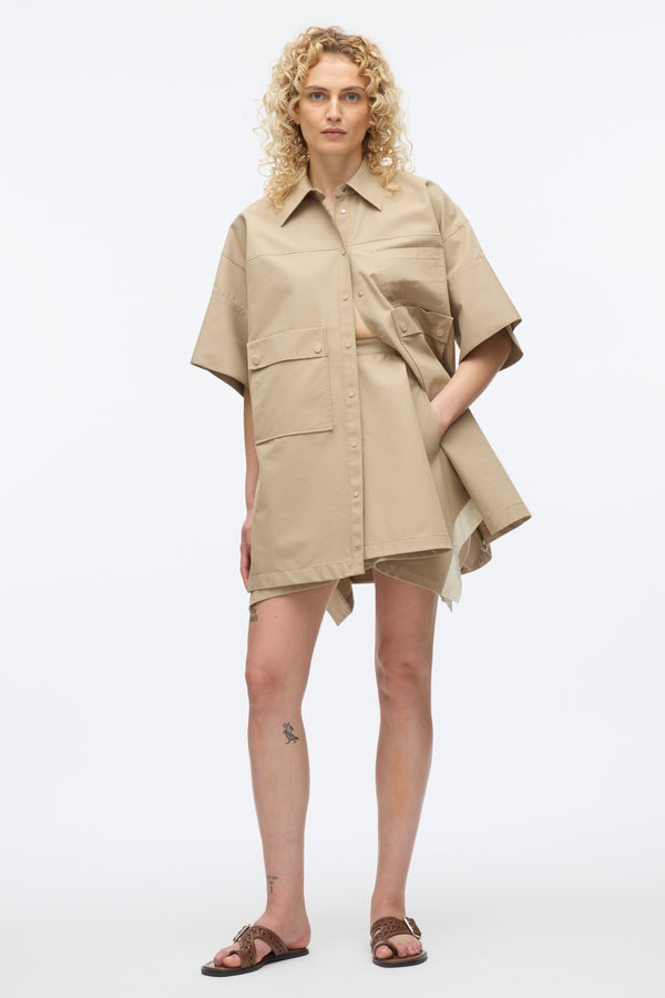 3.1 phillip lim Cargo Mini Shirt Dress KHAKI