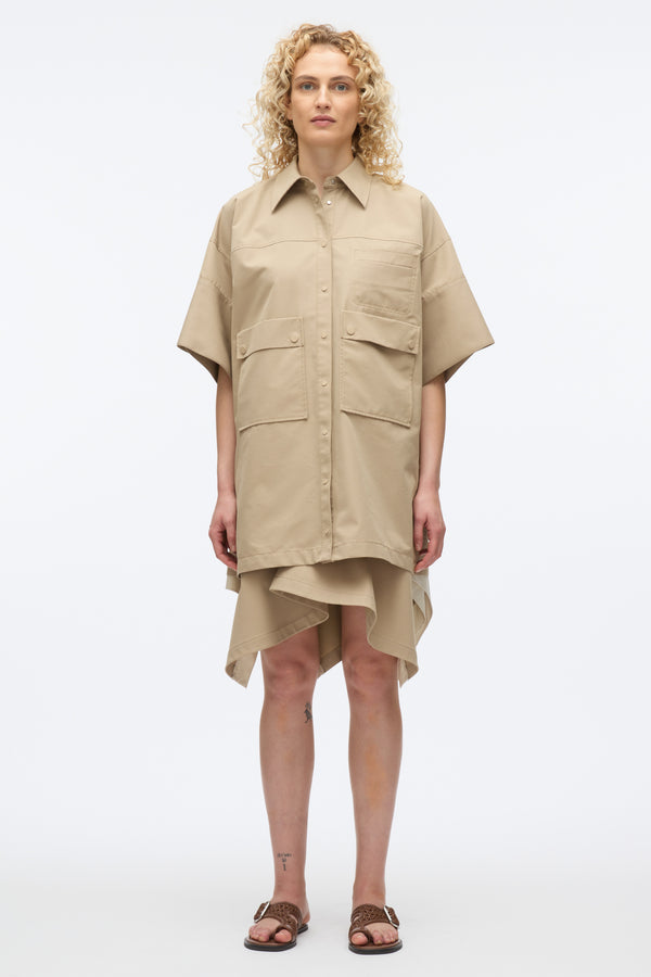 3.1 Phillip Lim Cargo Mini Shirt Dress KHAKI