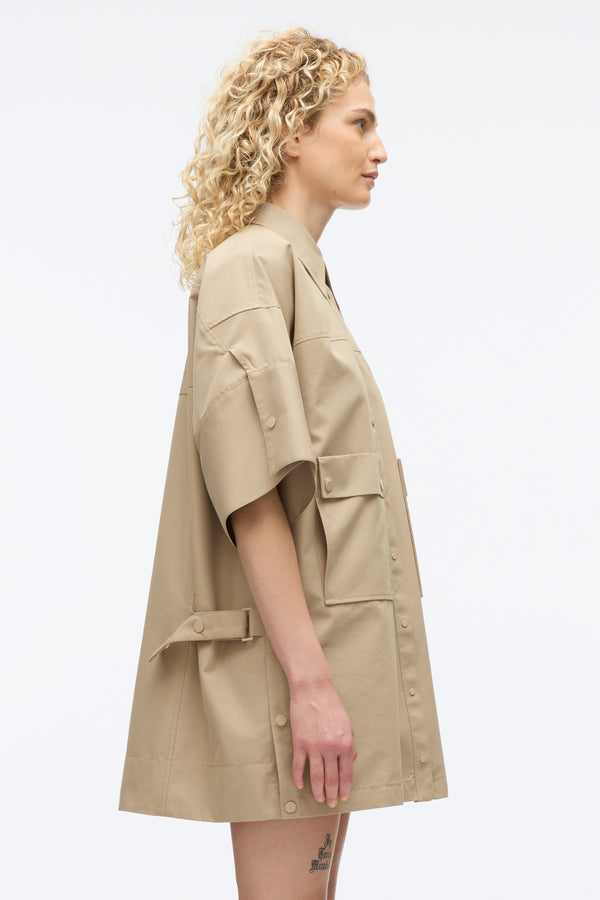 3.1 Phillip Lim Cargo Mini Shirt Dress KHAKI