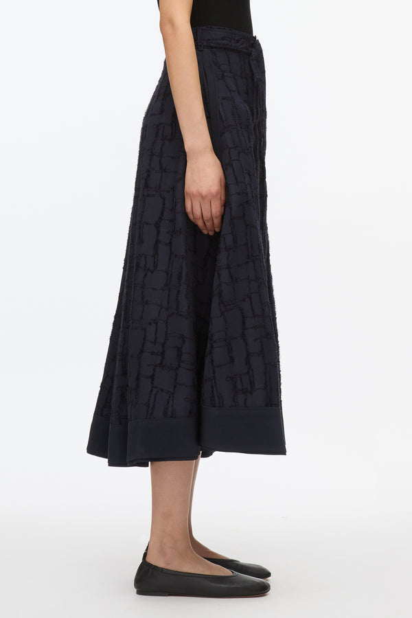 3.1 Phillip Lim Check Fil Coupe Skirt MIDNIGHT