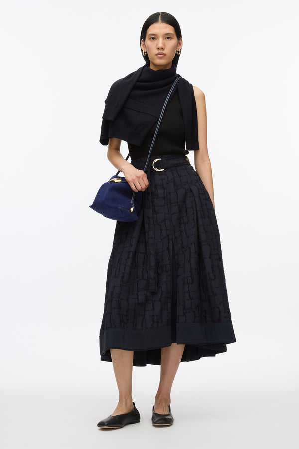3.1 phillip lim Check Fil Coupe Skirt MIDNIGHT