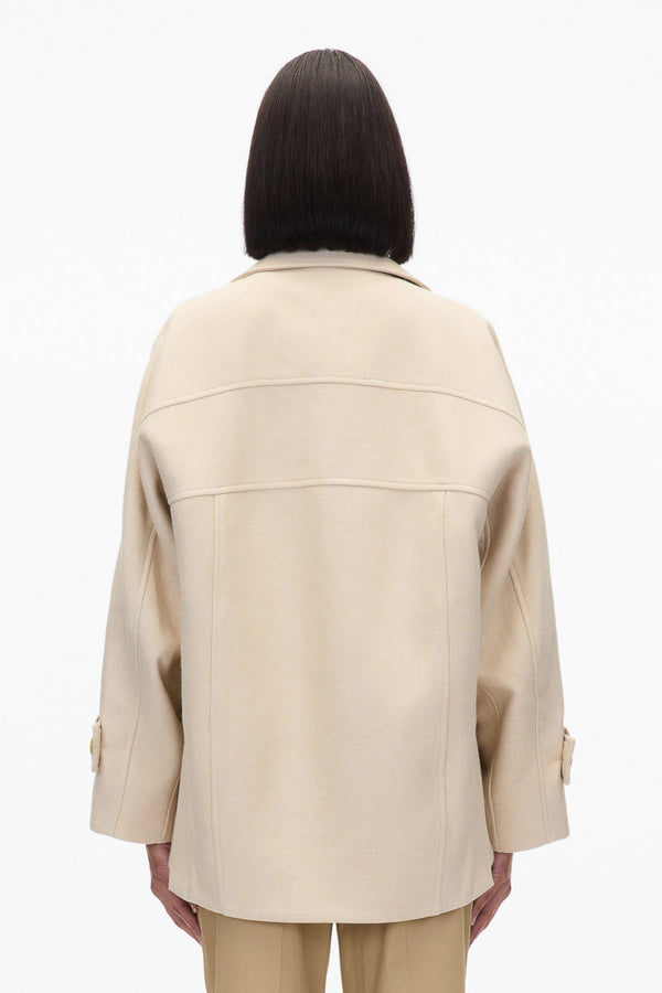 3.1 Phillip Lim Cocoon Peacoat OATMEAL