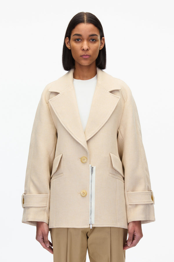 3.1 Phillip Lim Cocoon Peacoat OATMEAL
