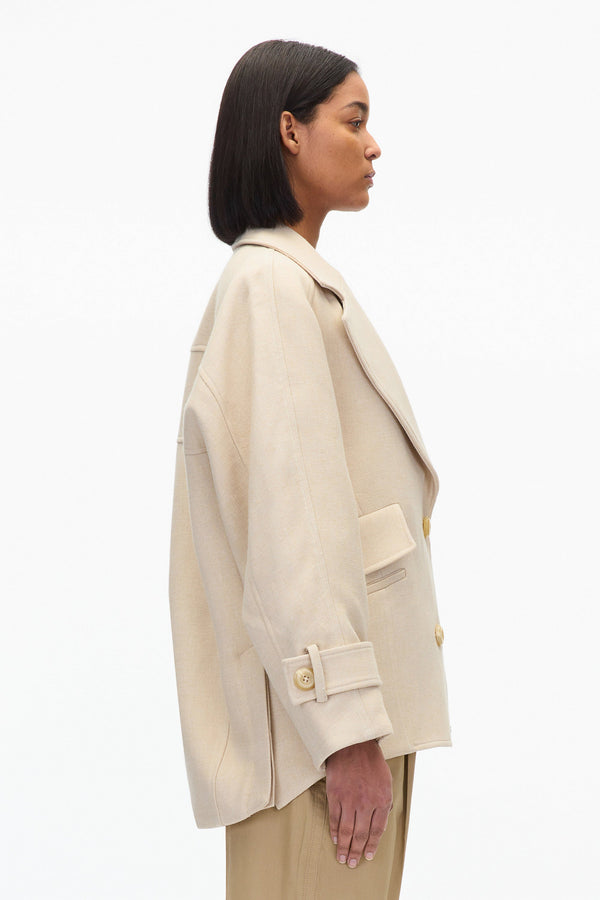 3.1 Phillip Lim Cocoon Peacoat OATMEAL