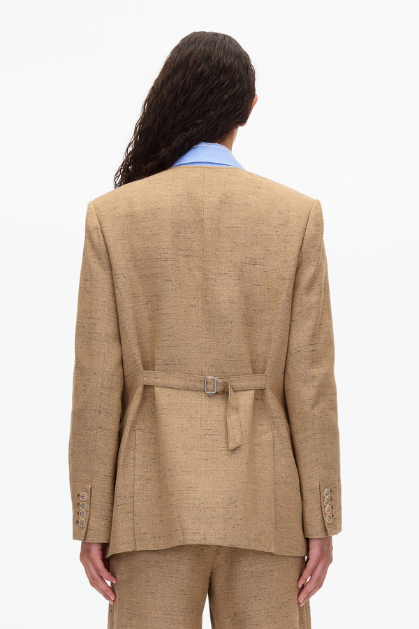 3.1 Phillip Lim Collarless Relaxed Blazer FAWN