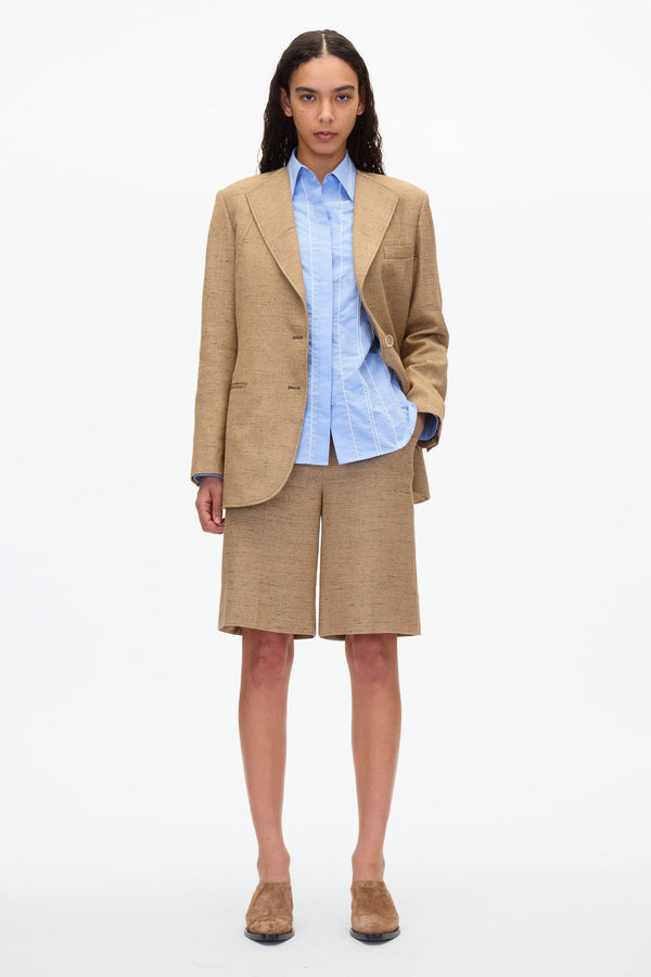 3.1 phillip lim Collarless Relaxed Blazer FAWN