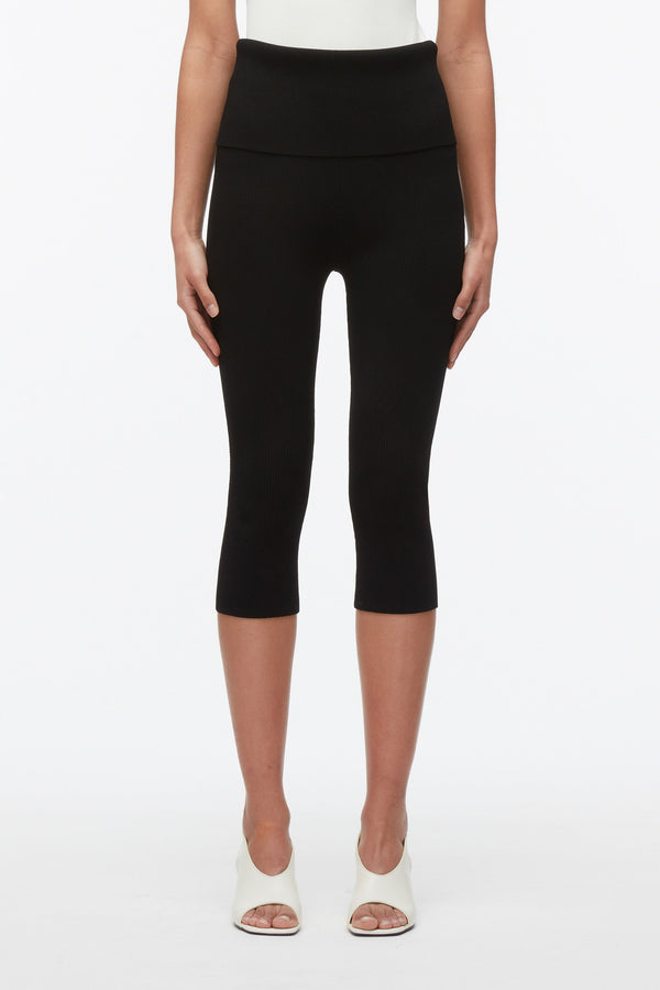 3.1 Phillip Lim Compact Rib Capris BLACK