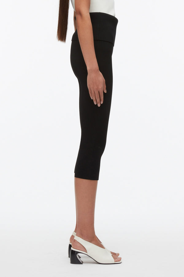 3.1 Phillip Lim Compact Rib Capris BLACK