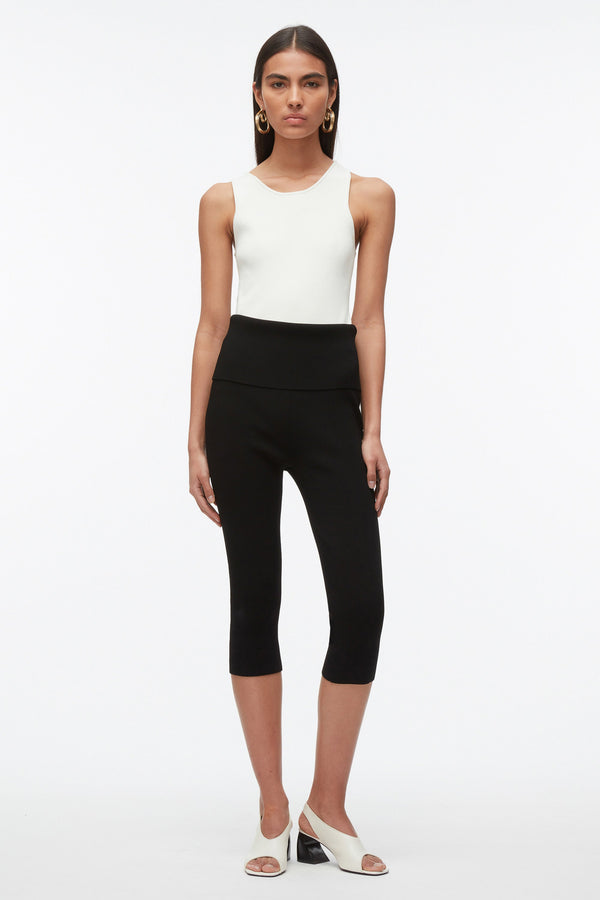 3.1 phillip lim Compact Rib Capris BLACK