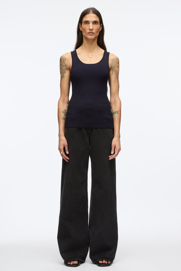 3.1 Phillip Lim Compact Rib Layering Tank MIDNIGHT