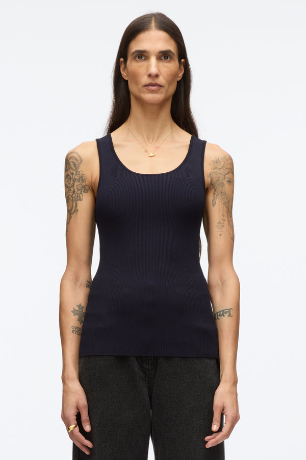 3.1 Phillip Lim Compact Rib Layering Tank MIDNIGHT