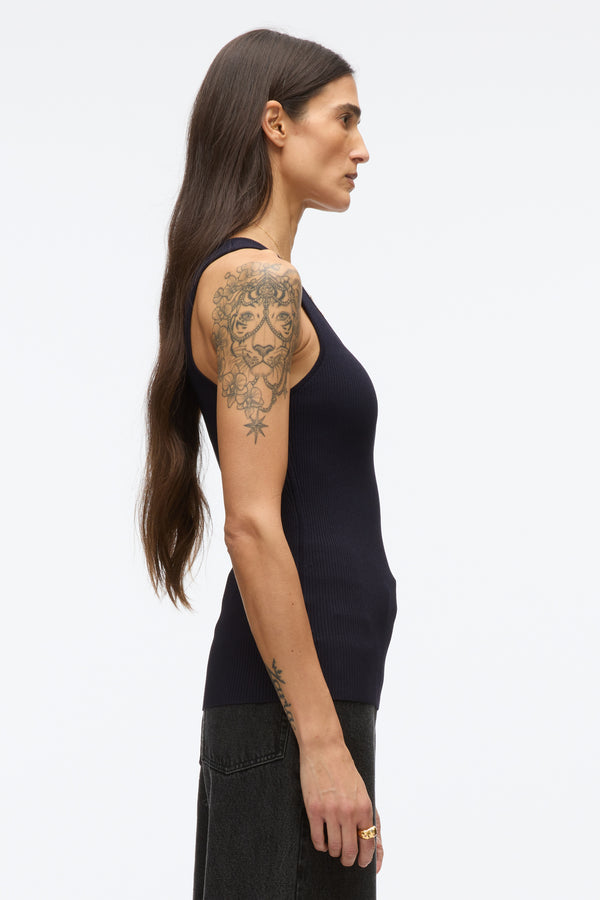 3.1 Phillip Lim Compact Rib Layering Tank MIDNIGHT
