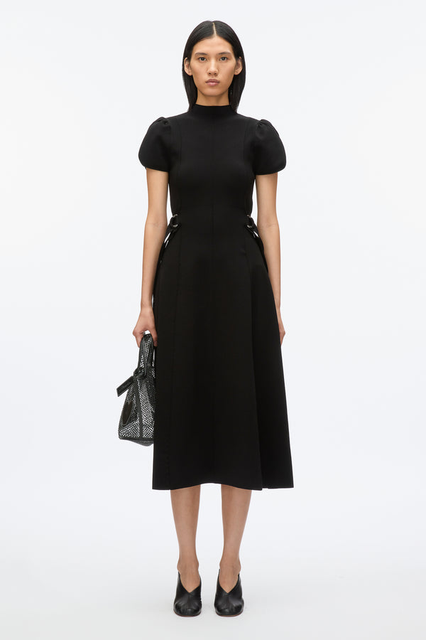 3.1 phillip lim Compact Rib Tulip Dress BLACK