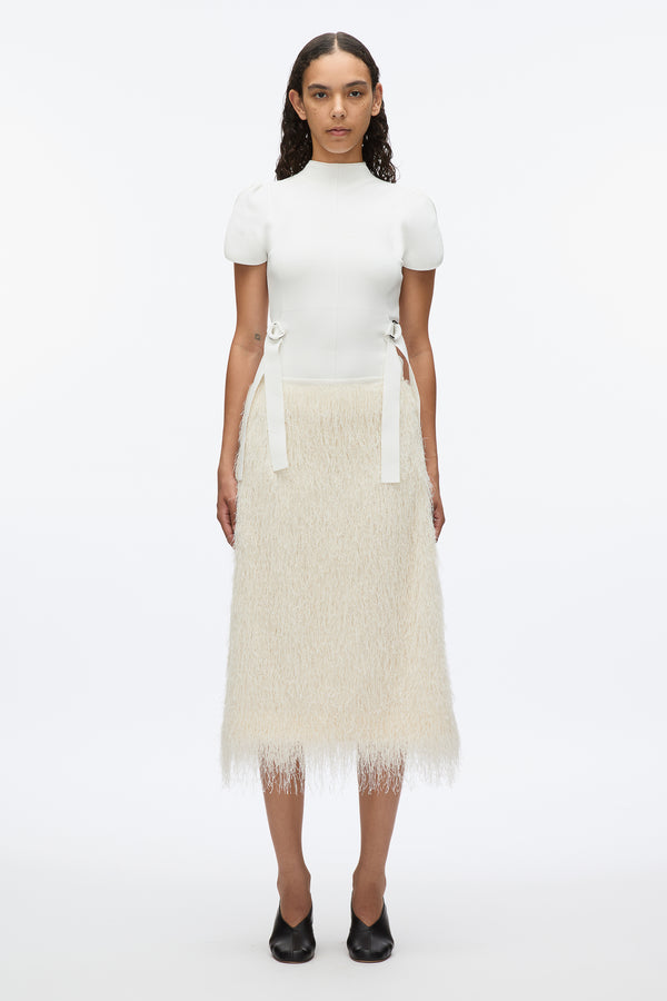 3.1 Phillip Lim Compact Rib Tulip Top IVORY