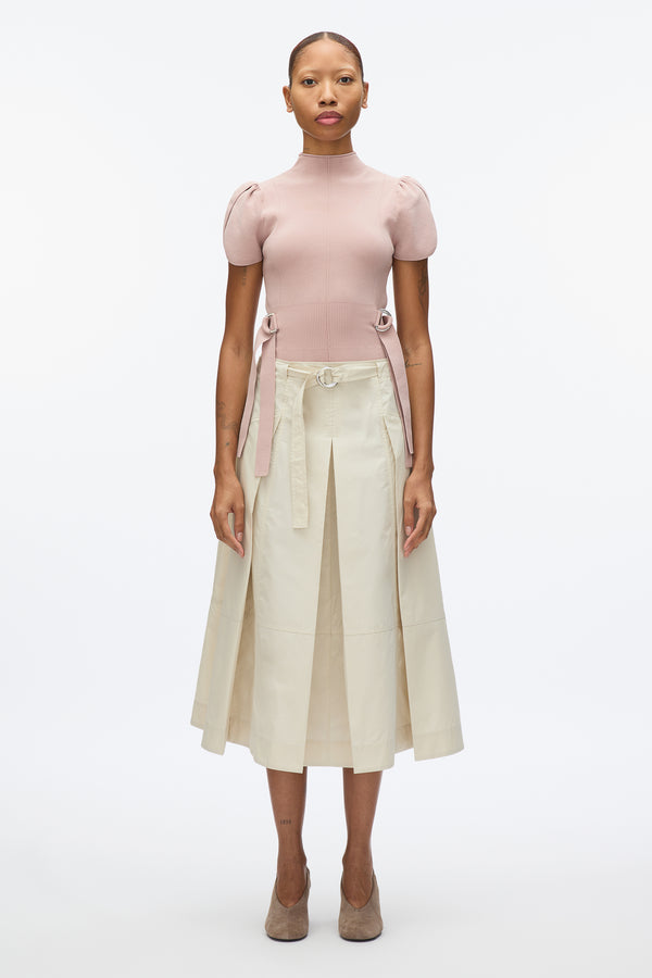 3.1 Phillip Lim Compact Rib Tulip Top ROSE