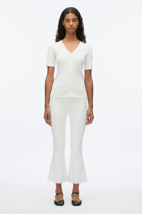 3.1 Phillip Lim Compact Rib V-Neck Tee IVORY