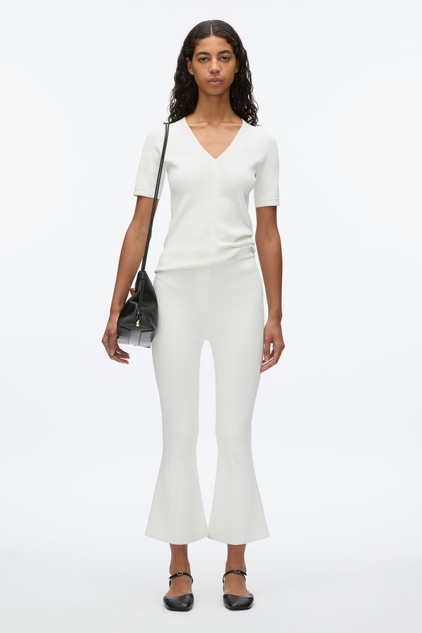 3.1 phillip lim Compact Rib V-Neck Tee IVORY