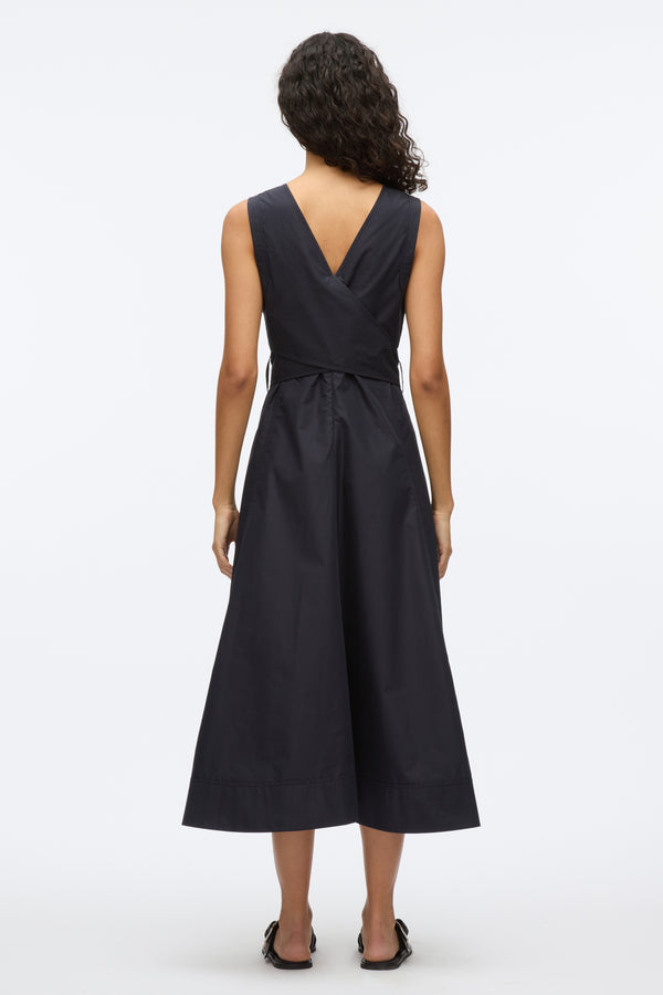 3.1 Phillip Lim Crisscross Back Midi Dress BLACK