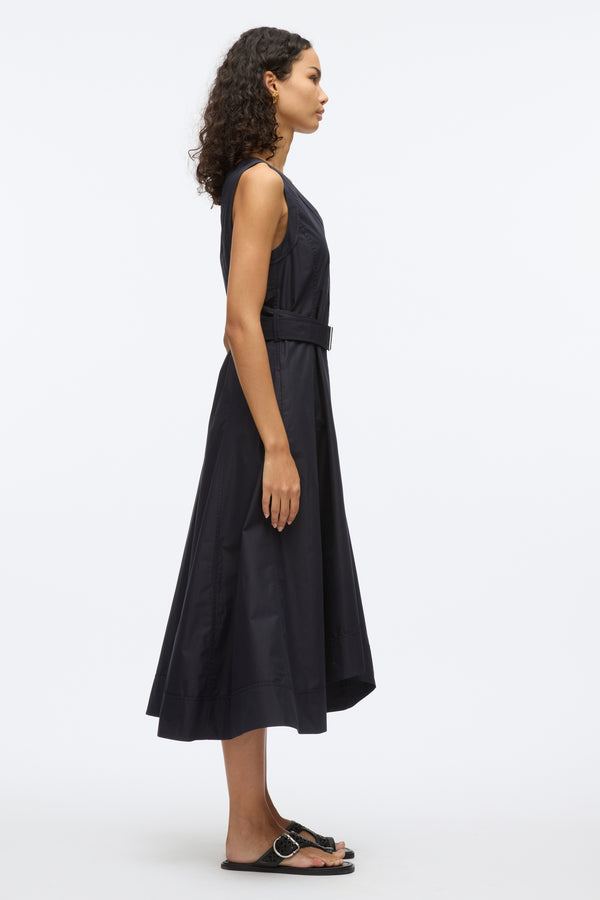 3.1 Phillip Lim Crisscross Back Midi Dress BLACK