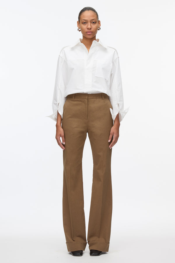 3.1 phillip lim Cuffed Kick Flare Pant OAK